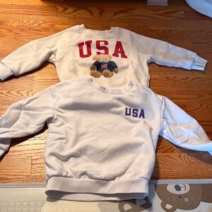 USA Kids Sweatshirts - White.